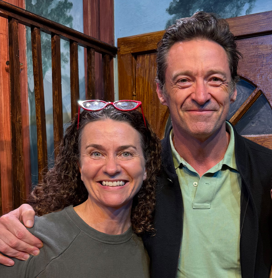 Mariah Sage and Hugh Jackman